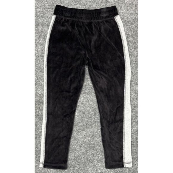 Xersion Velour Jogger Pants Girls XS 6-6X Black White Color Block Drawstring New - Picture 4 of 9